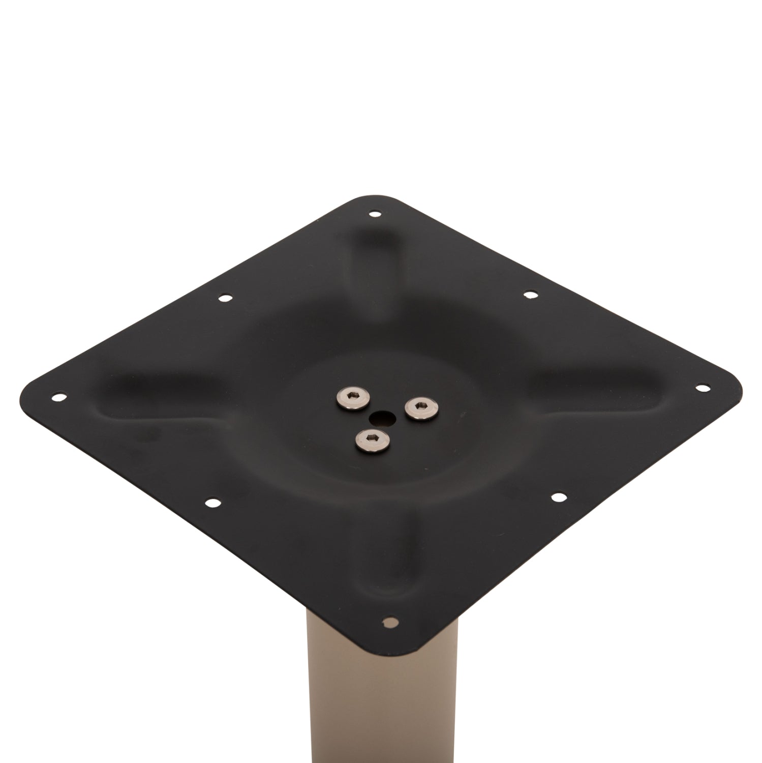 TABLE BASE METAL ΗΜ421.25 CAPPUCCINO 40x40x72Ηcm