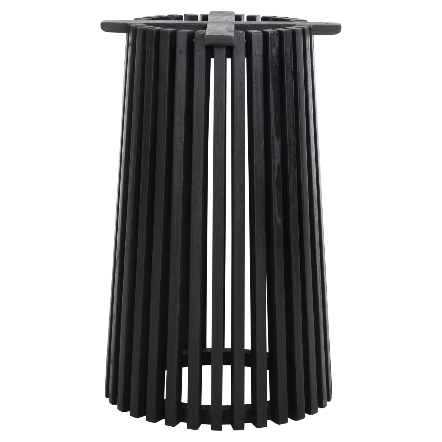 INDOOR TABLE LEGS-BASE ROUND FRANTZ HM9459.12 MINDI WOOD IN BLACK Φ45x74Hcm.