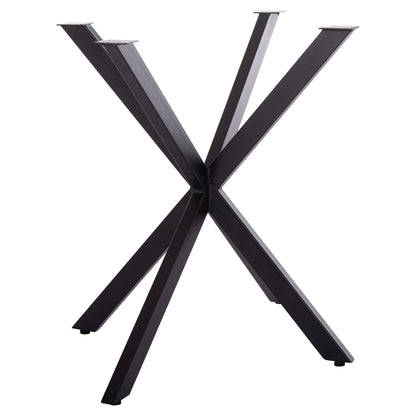 TABLE BASE/LEGS METAL IN CROSS DESIGN HM6255 FOR TABLETOP 120x80cm--BLACK