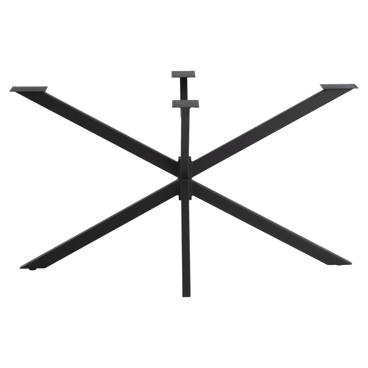 BASE FOR TABLE HM5917 BLACK METAL DOUBLE CROSS-ARRANGEMENT 130x72x71,5Hcm.