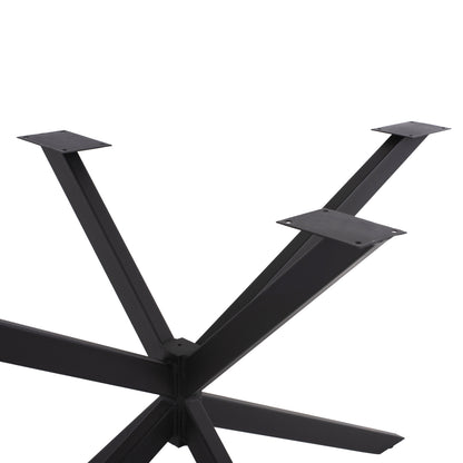 BASE FOR TABLE HM5917 BLACK METAL DOUBLE CROSS-ARRANGEMENT 130x72x71,5Hcm.