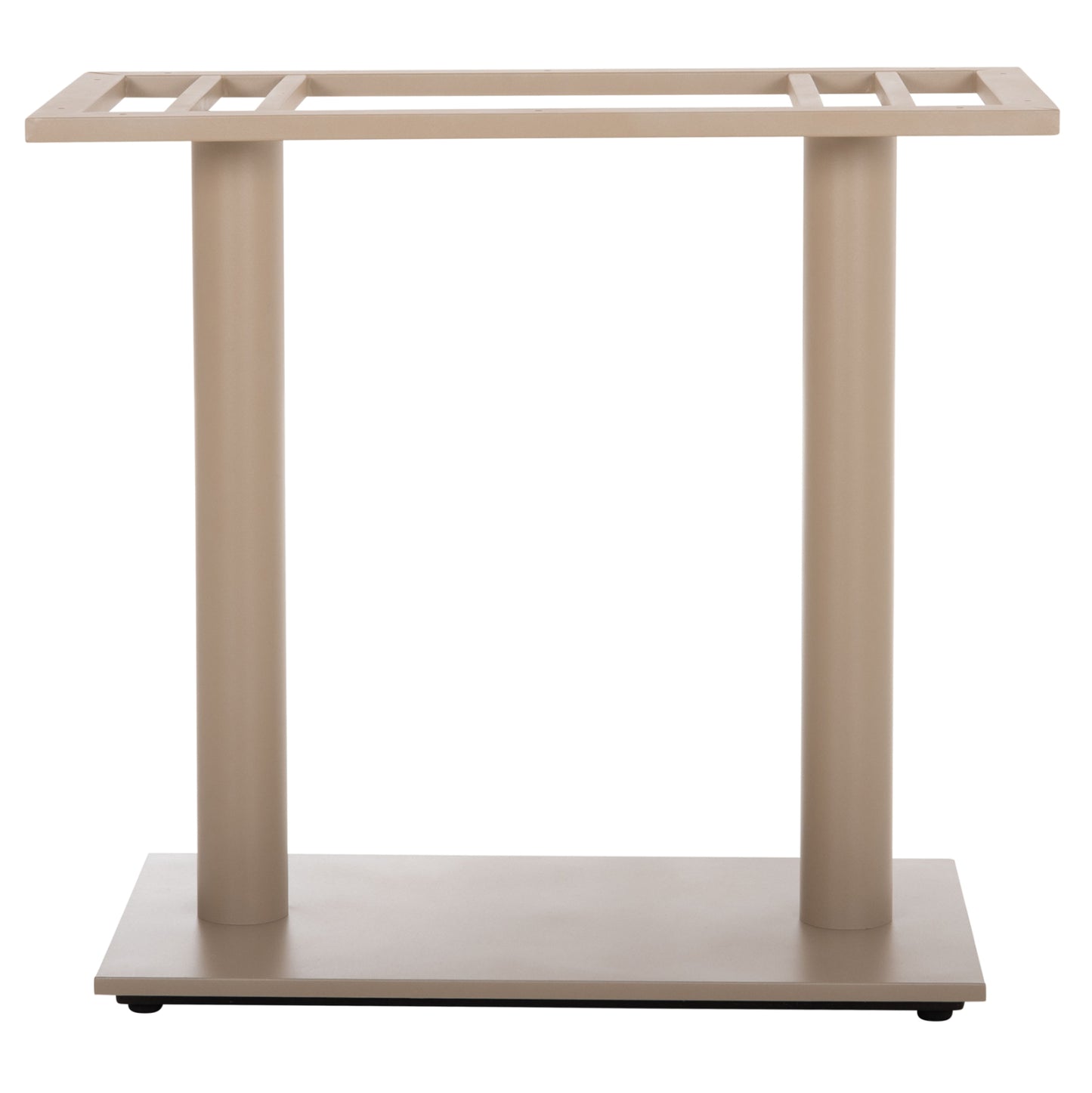 BASE FOR TABLE HM435.25 METAL DOUBLE IN MATTE CAPPUCCINO WITH HEIGHT ADJUSTERS 80Χ40Χ72Hcm.