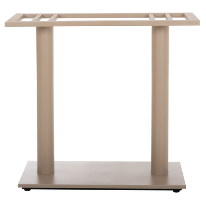 BASE FOR TABLE HM435.25 METAL DOUBLE IN MATTE CAPPUCCINO WITH HEIGHT ADJUSTERS 80Χ40Χ72Hcm.