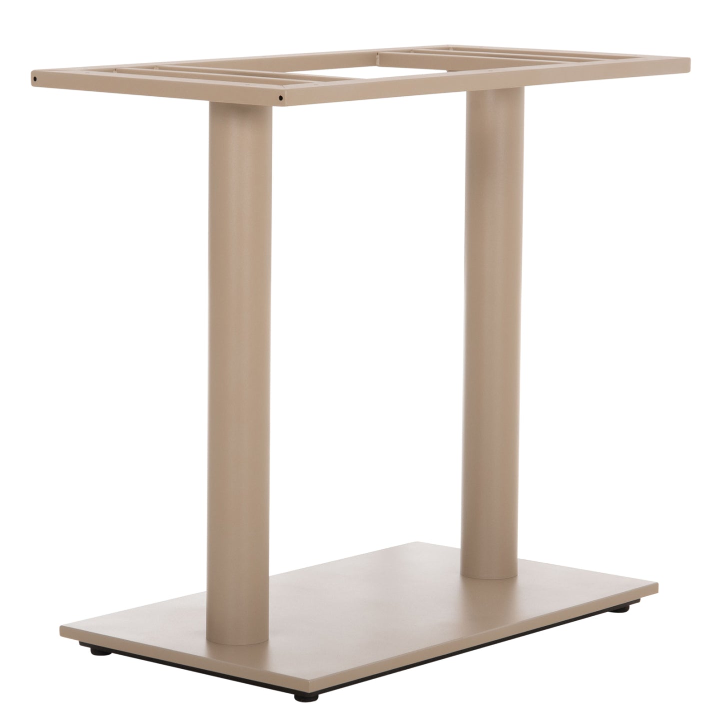 BASE FOR TABLE HM435.25 METAL DOUBLE IN MATTE CAPPUCCINO WITH HEIGHT ADJUSTERS 80Χ40Χ72Hcm.