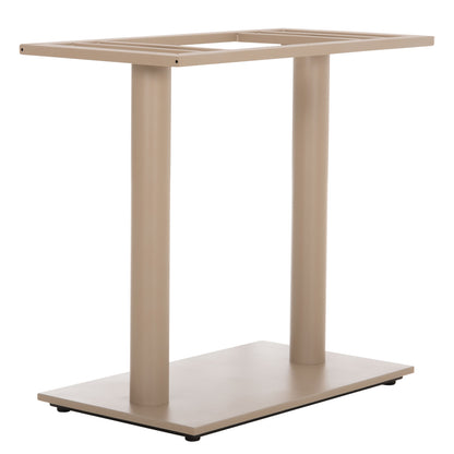 BASE FOR TABLE HM435.25 METAL DOUBLE IN MATTE CAPPUCCINO WITH HEIGHT ADJUSTERS 80Χ40Χ72Hcm.