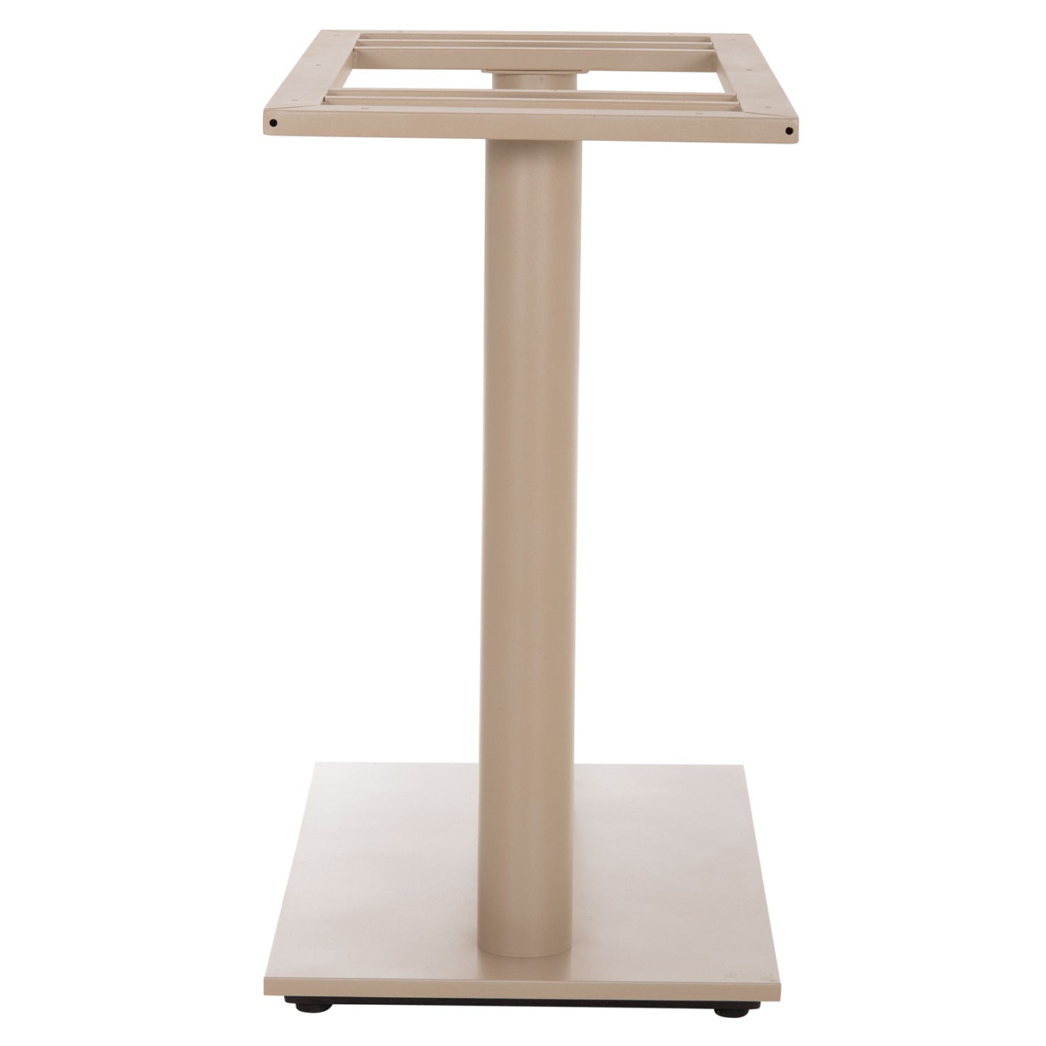 BASE FOR TABLE HM435.25 METAL DOUBLE IN MATTE CAPPUCCINO WITH HEIGHT ADJUSTERS 80Χ40Χ72Hcm.