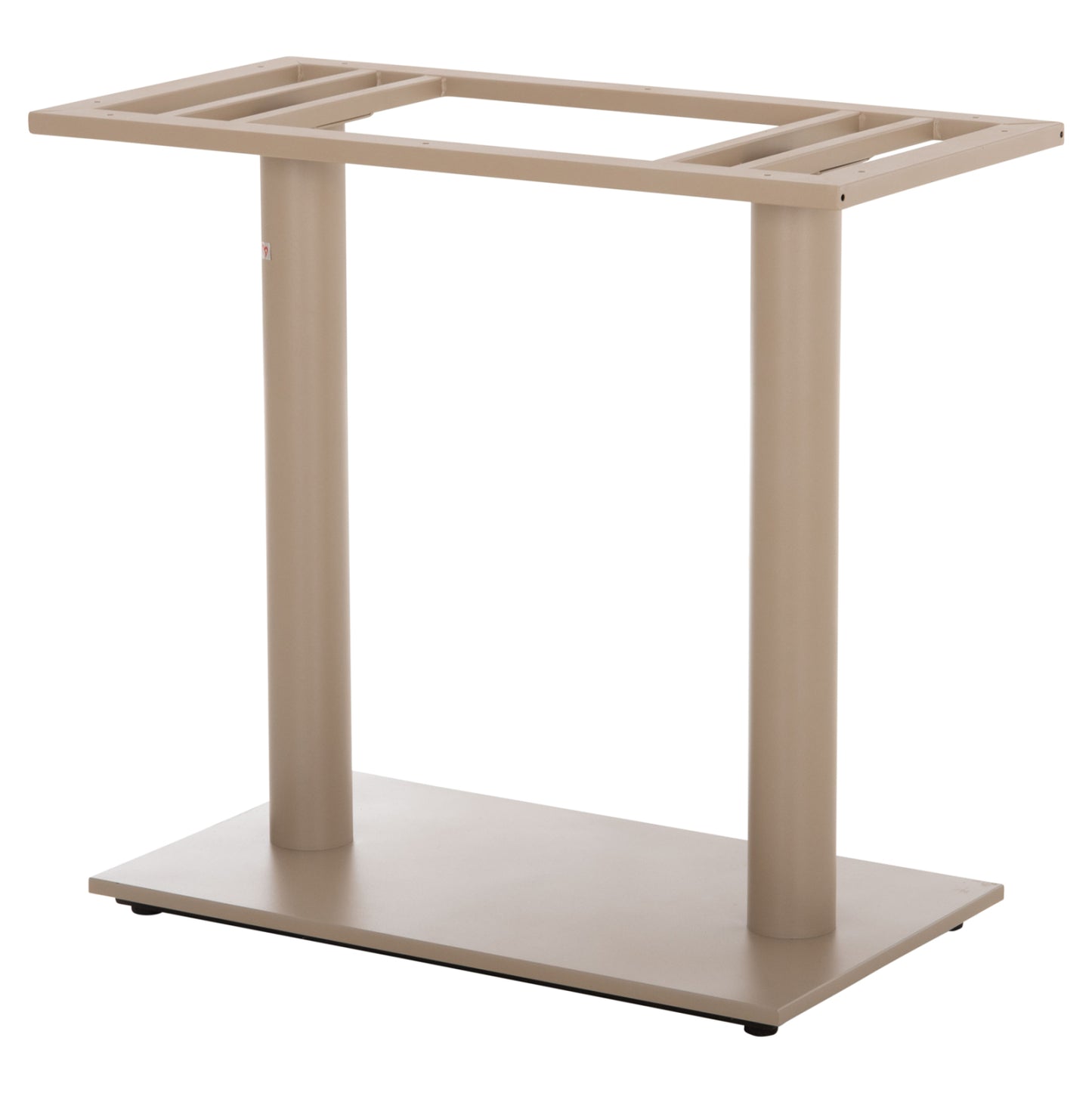 BASE FOR TABLE HM435.25 METAL DOUBLE IN MATTE CAPPUCCINO WITH HEIGHT ADJUSTERS 80Χ40Χ72Hcm.