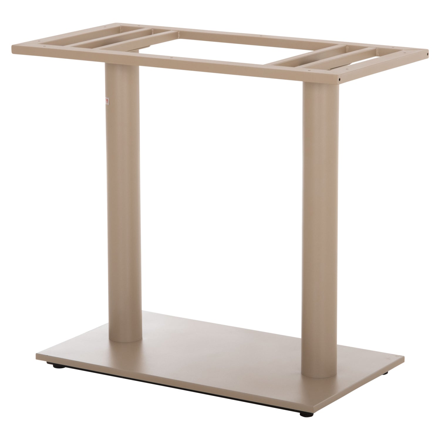 BASE FOR TABLE HM435.25 METAL DOUBLE IN MATTE CAPPUCCINO WITH HEIGHT ADJUSTERS 80Χ40Χ72Hcm.