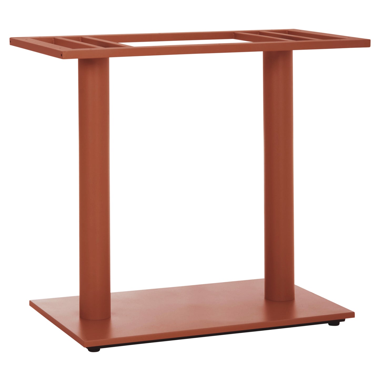 BASE FOR TABLE HM435.27 METAL DOUBLE IN TERRACOTTA COLOR WITH HEIGHT ADJUSTERS 80Χ40Χ72Hcm.