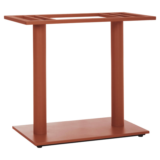 BASE FOR TABLE HM435.27 METAL DOUBLE IN TERRACOTTA COLOR WITH HEIGHT ADJUSTERS 80Χ40Χ72Hcm.