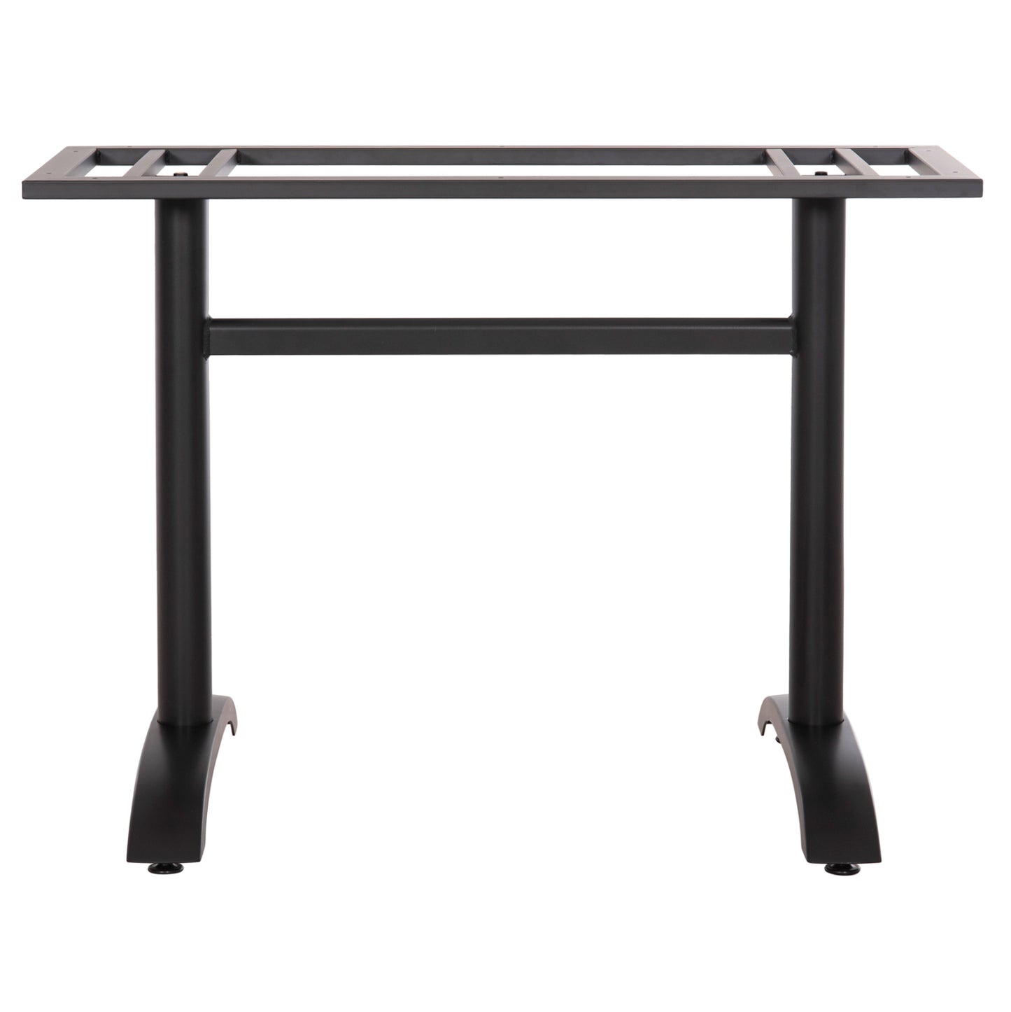 BASE FOR TABLE HM461.11 ALUMINUM DOUBLE IN MATTE BLACK WITH HEIGHT ADJUSTERS 100Χ60Χ73Hcm.