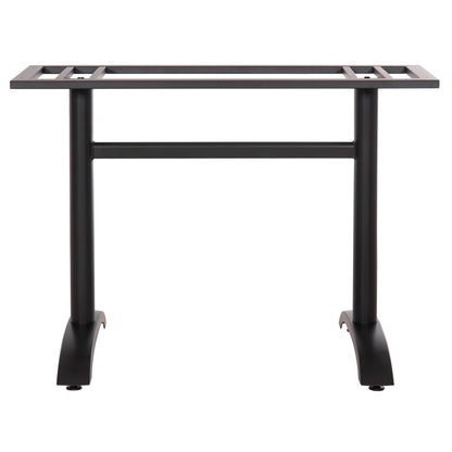 BASE FOR TABLE HM461.11 ALUMINUM DOUBLE IN MATTE BLACK WITH HEIGHT ADJUSTERS 100Χ60Χ73Hcm.