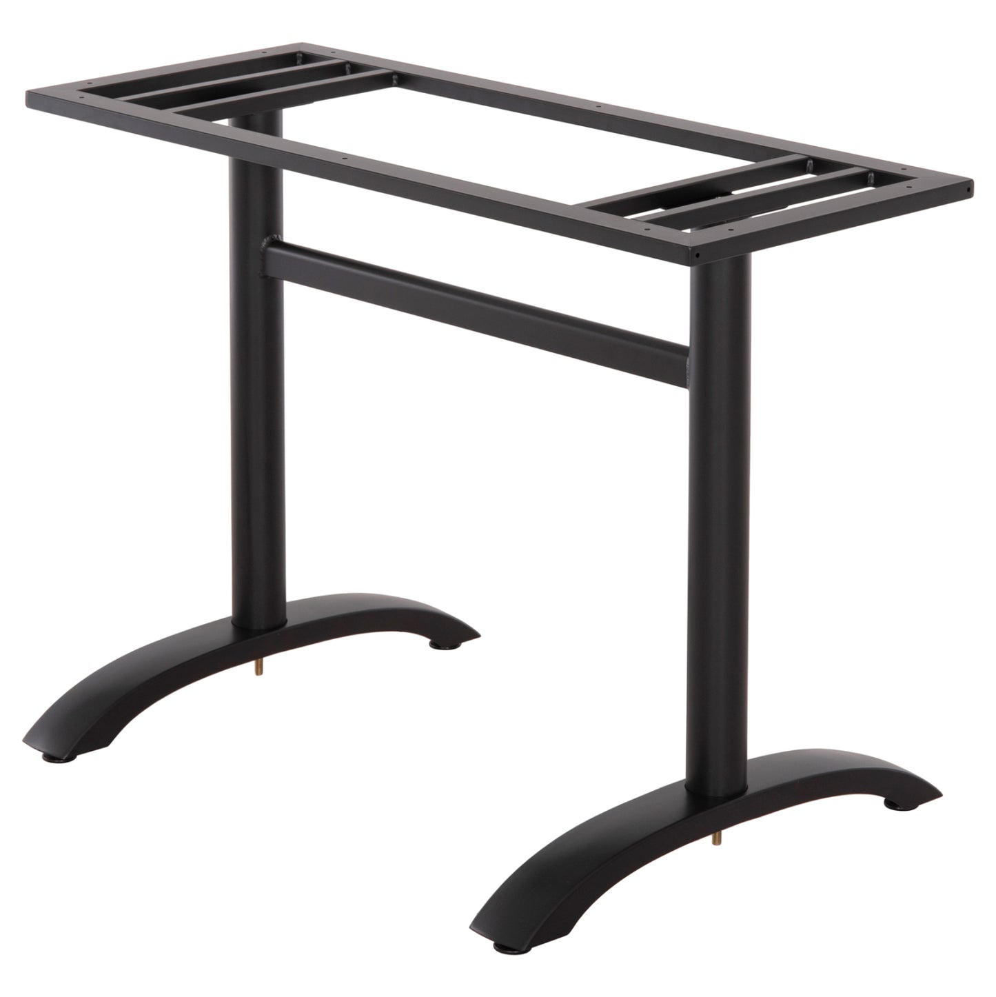 BASE FOR TABLE HM461.11 ALUMINUM DOUBLE IN MATTE BLACK WITH HEIGHT ADJUSTERS 100Χ60Χ73Hcm.