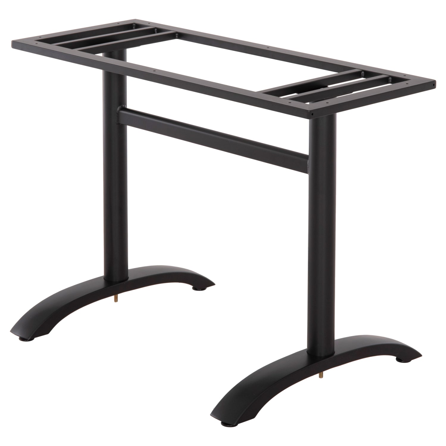 BASE FOR TABLE HM461.11 ALUMINUM DOUBLE IN MATTE BLACK WITH HEIGHT ADJUSTERS 100Χ60Χ73Hcm.