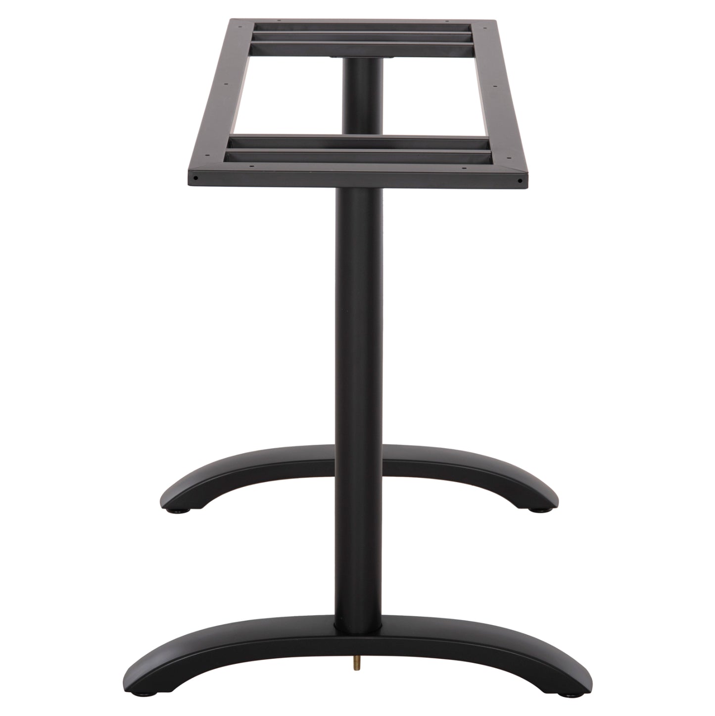 BASE FOR TABLE HM461.11 ALUMINUM DOUBLE IN MATTE BLACK WITH HEIGHT ADJUSTERS 100Χ60Χ73Hcm.