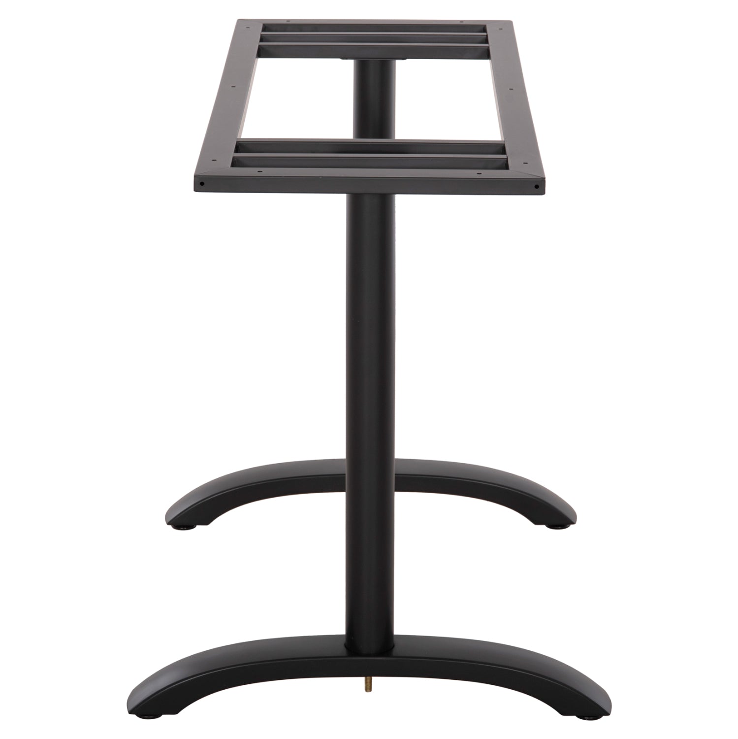 BASE FOR TABLE HM461.11 ALUMINUM DOUBLE IN MATTE BLACK WITH HEIGHT ADJUSTERS 100Χ60Χ73Hcm.