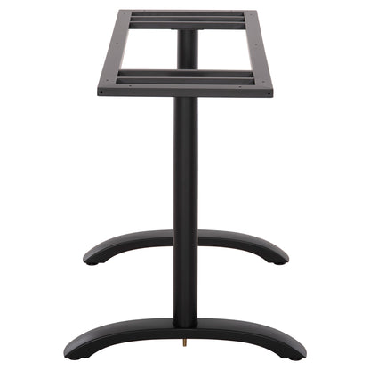 BASE FOR TABLE HM461.11 ALUMINUM DOUBLE IN MATTE BLACK WITH HEIGHT ADJUSTERS 100Χ60Χ73Hcm.