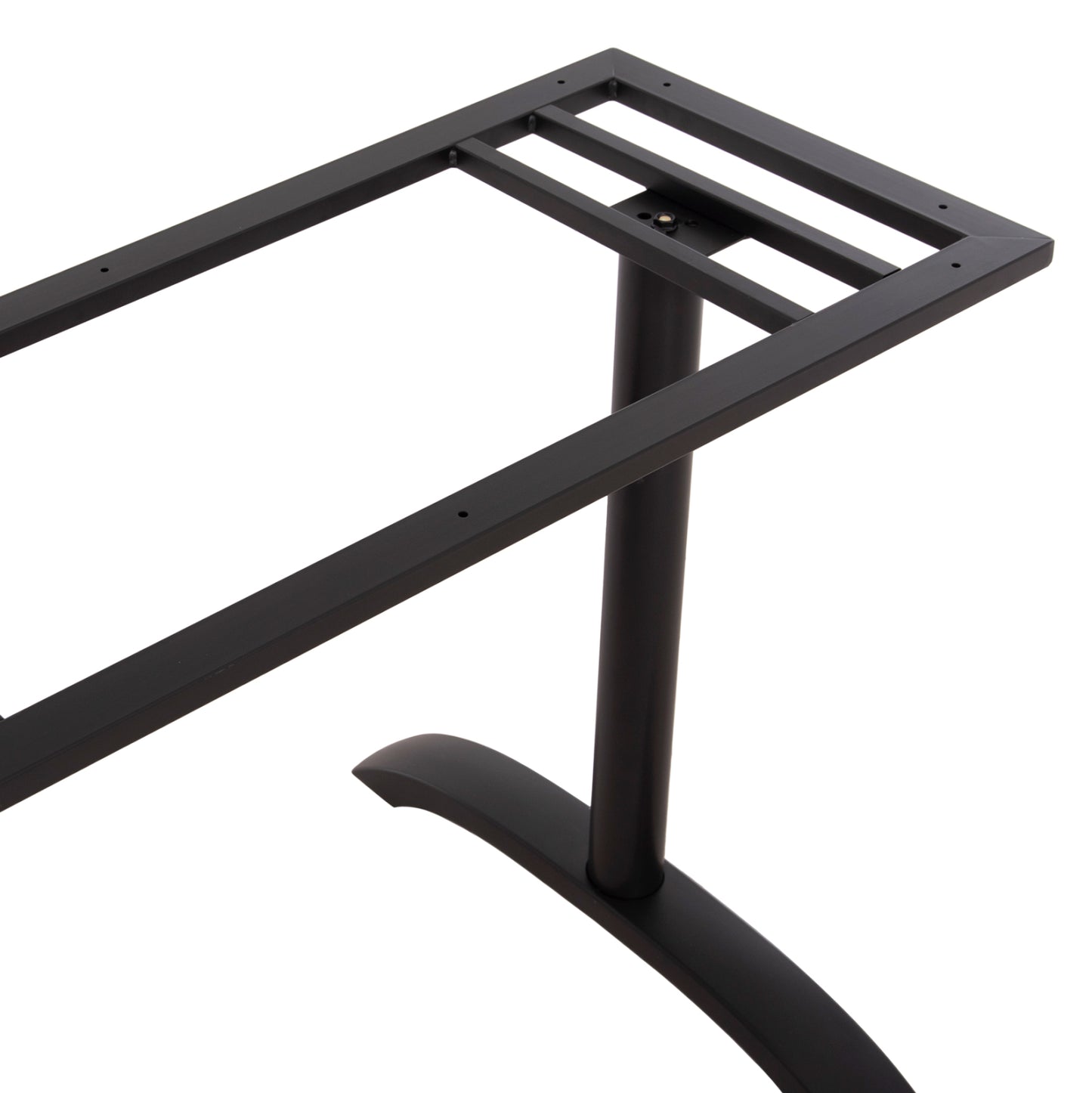 BASE FOR TABLE HM461.11 ALUMINUM DOUBLE IN MATTE BLACK WITH HEIGHT ADJUSTERS 100Χ60Χ73Hcm.