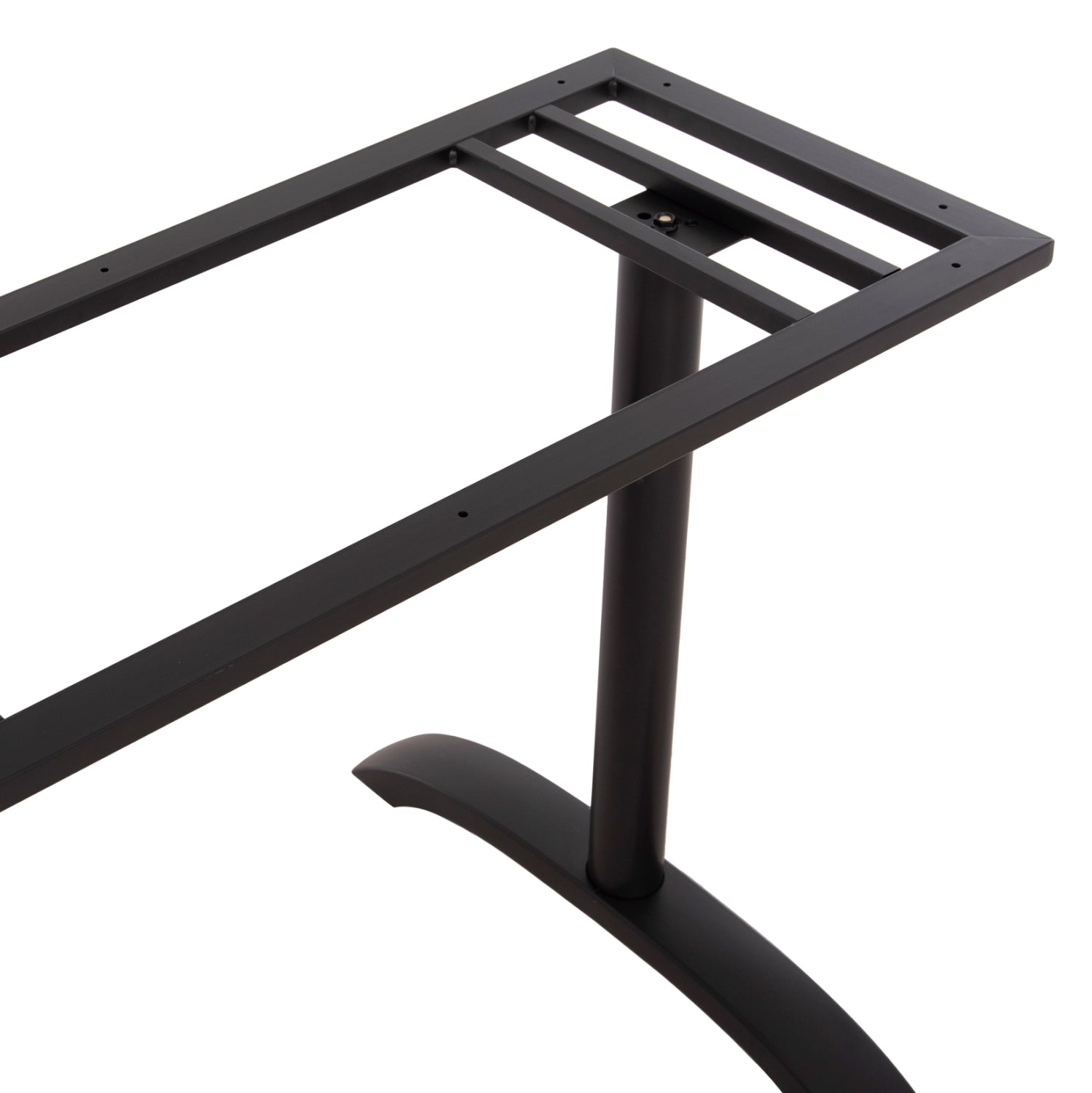 BASE FOR TABLE HM461.11 ALUMINUM DOUBLE IN MATTE BLACK WITH HEIGHT ADJUSTERS 100Χ60Χ73Hcm.
