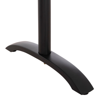 BASE FOR TABLE HM461.11 ALUMINUM DOUBLE IN MATTE BLACK WITH HEIGHT ADJUSTERS 100Χ60Χ73Hcm.