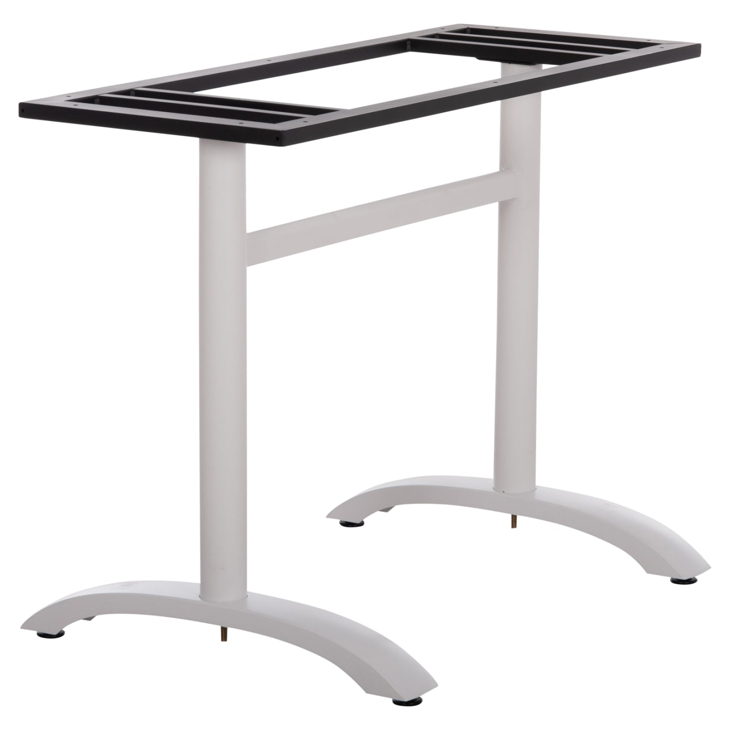 BASE FOR TABLE HM461.12 ALUMINUM DOUBLE IN WHITE WITH HEIGHT ADJUSTERS 100x60x73Hcm
