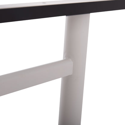 BASE FOR TABLE HM461.12 ALUMINUM DOUBLE IN WHITE WITH HEIGHT ADJUSTERS 100x60x73Hcm