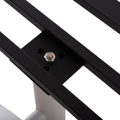 BASE FOR TABLE HM461.12 ALUMINUM DOUBLE IN WHITE WITH HEIGHT ADJUSTERS 100x60x73Hcm