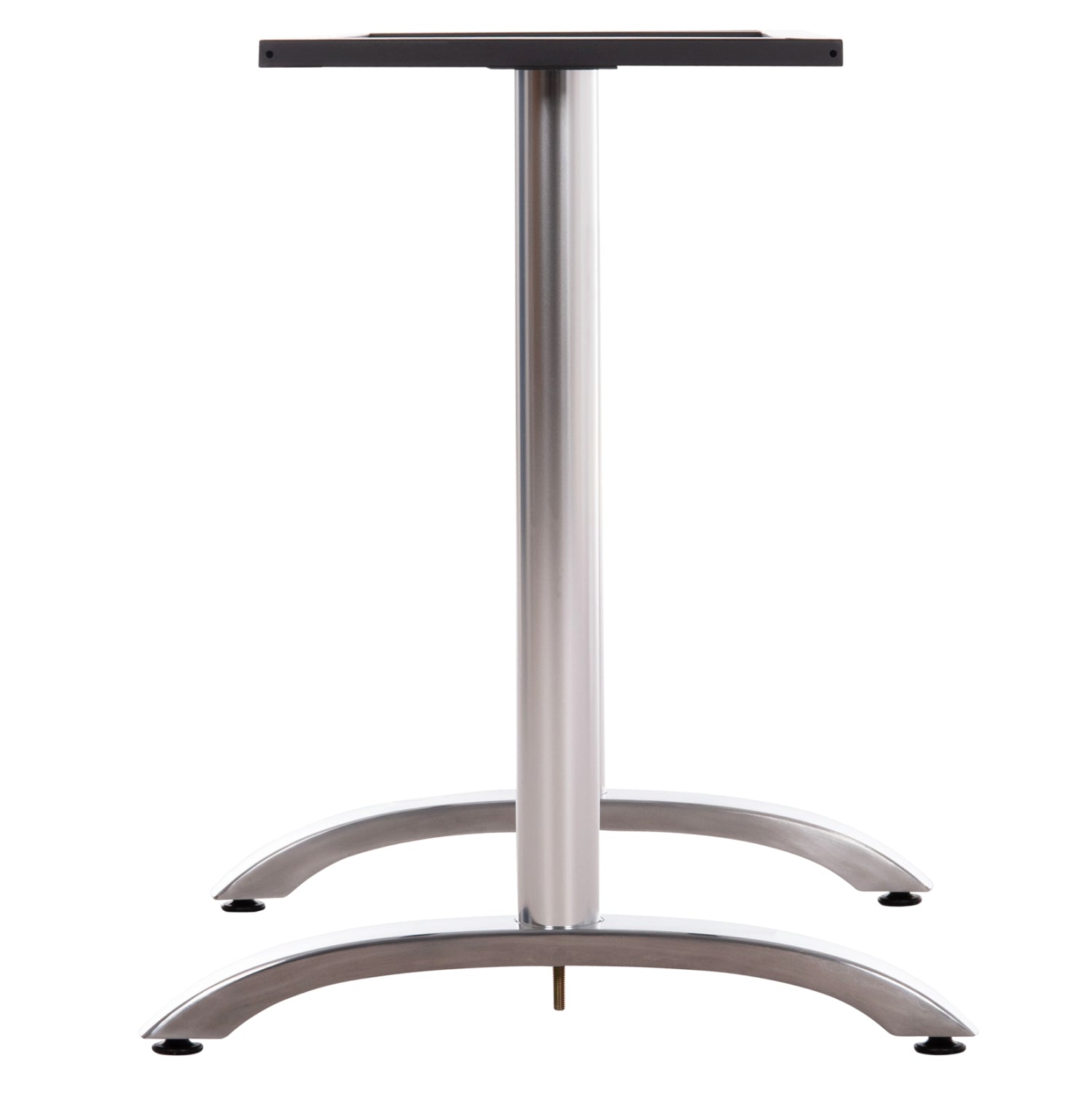 DOUBLE BASE FOR TABLE HM461.13 CHROMED ALUMINUM WITH HEIGHT ADJUSTERS 100x60x73Hcm