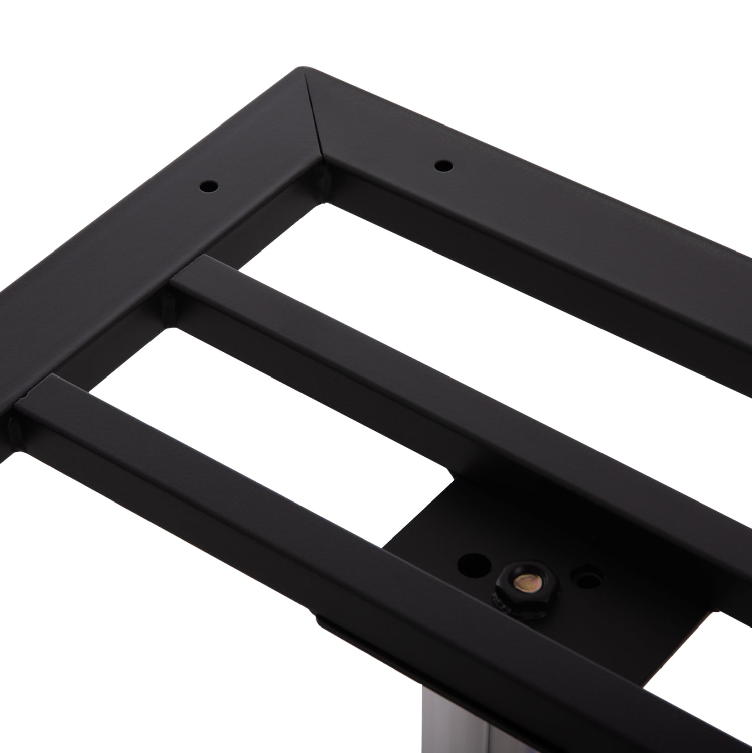 DOUBLE BASE FOR TABLE HM461.13 CHROMED ALUMINUM WITH HEIGHT ADJUSTERS 100x60x73Hcm