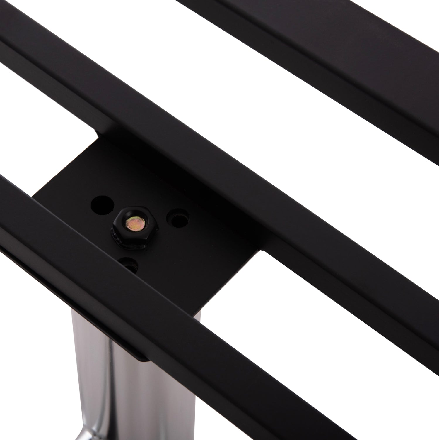 DOUBLE BASE FOR TABLE HM461.13 CHROMED ALUMINUM WITH HEIGHT ADJUSTERS 100x60x73Hcm