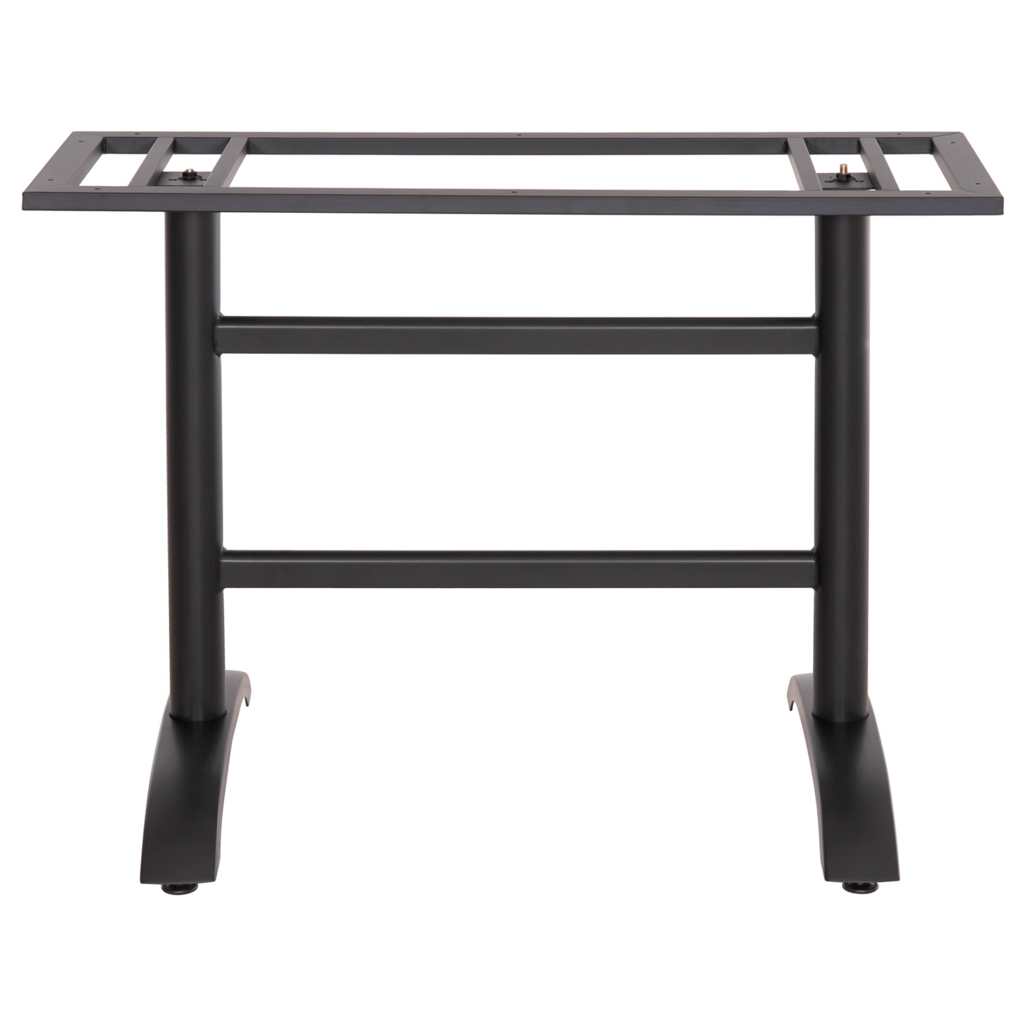 BASE FOR TABLE HM468.11 ALUMINUM DOUBLE IN MATTE BLACK WITH HEIGHT ADJUSTERS 100Χ40Χ73Hcm.