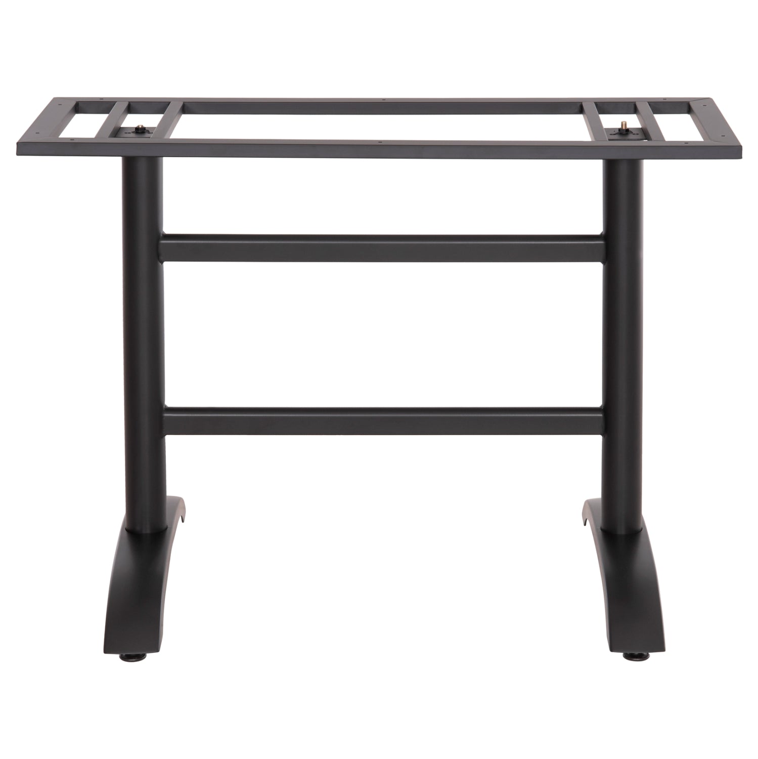 BASE FOR TABLE HM468.11 ALUMINUM DOUBLE IN MATTE BLACK WITH HEIGHT ADJUSTERS 100Χ40Χ73Hcm.