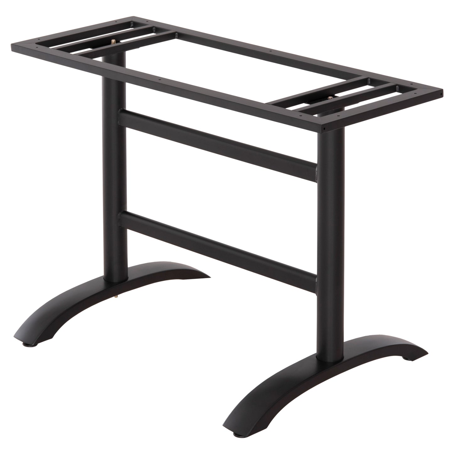 BASE FOR TABLE HM468.11 ALUMINUM DOUBLE IN MATTE BLACK WITH HEIGHT ADJUSTERS 100Χ40Χ73Hcm.