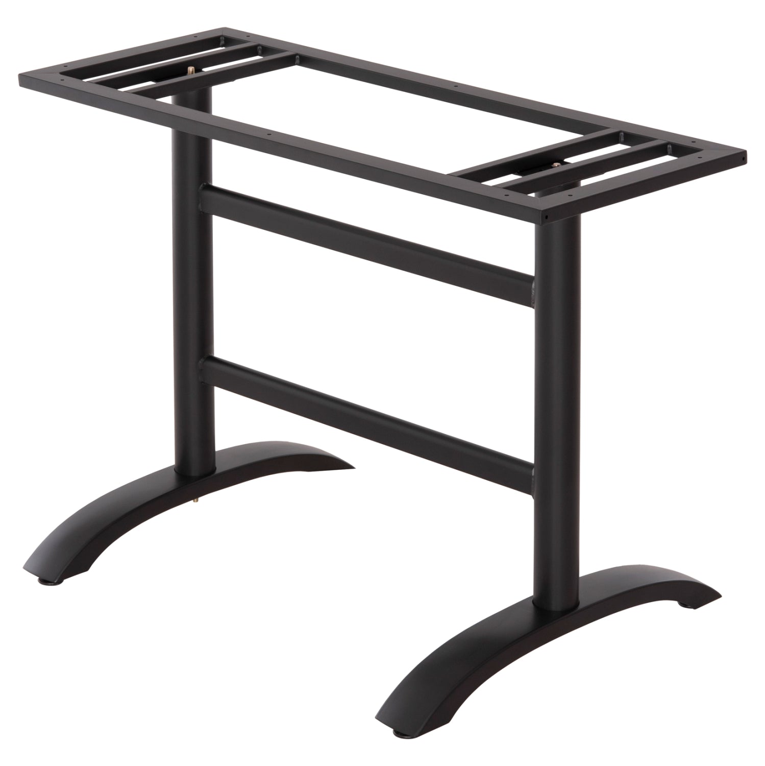 BASE FOR TABLE HM468.11 ALUMINUM DOUBLE IN MATTE BLACK WITH HEIGHT ADJUSTERS 100Χ40Χ73Hcm.