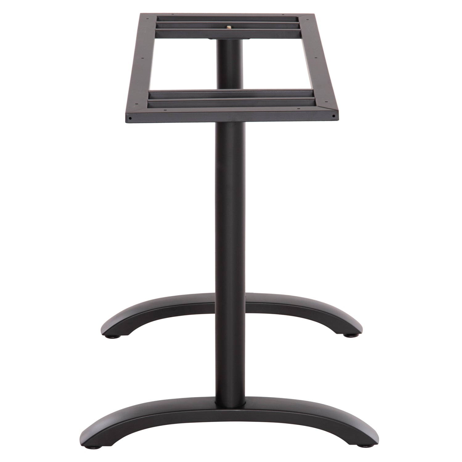 BASE FOR TABLE HM468.11 ALUMINUM DOUBLE IN MATTE BLACK WITH HEIGHT ADJUSTERS 100Χ40Χ73Hcm.