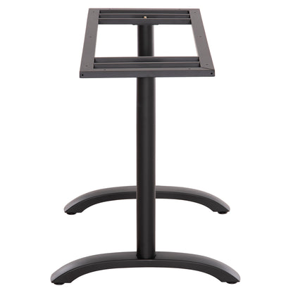 BASE FOR TABLE HM468.11 ALUMINUM DOUBLE IN MATTE BLACK WITH HEIGHT ADJUSTERS 100Χ40Χ73Hcm.