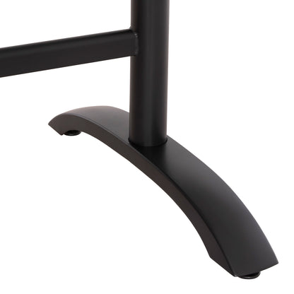 BASE FOR TABLE HM468.11 ALUMINUM DOUBLE IN MATTE BLACK WITH HEIGHT ADJUSTERS 100Χ40Χ73Hcm.