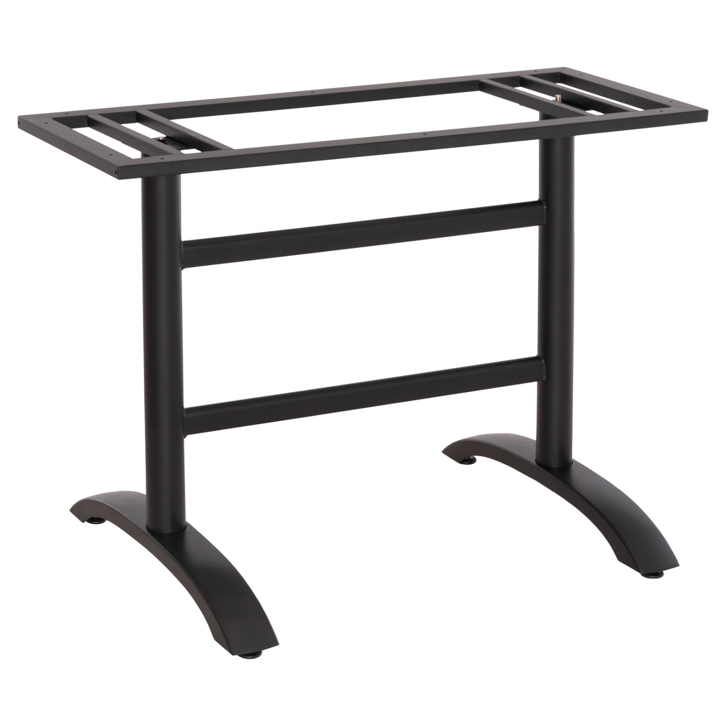 BASE FOR TABLE HM468.11 ALUMINUM DOUBLE IN MATTE BLACK WITH HEIGHT ADJUSTERS 100Χ40Χ73Hcm.