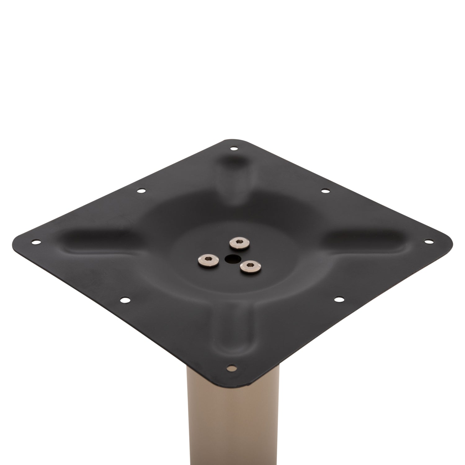BAR TABLE BASE METAL/CAST IRON HM417.25 CAPPUCCINO 62x62x108Ηcm