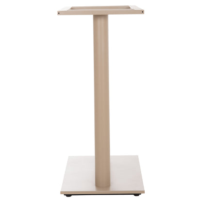 BAR TABLE BASE MED.HEIGHT 2-COLUMN HM478.25 METAL IN CAPPUCCINO MATTE 80x40x90Hcm.