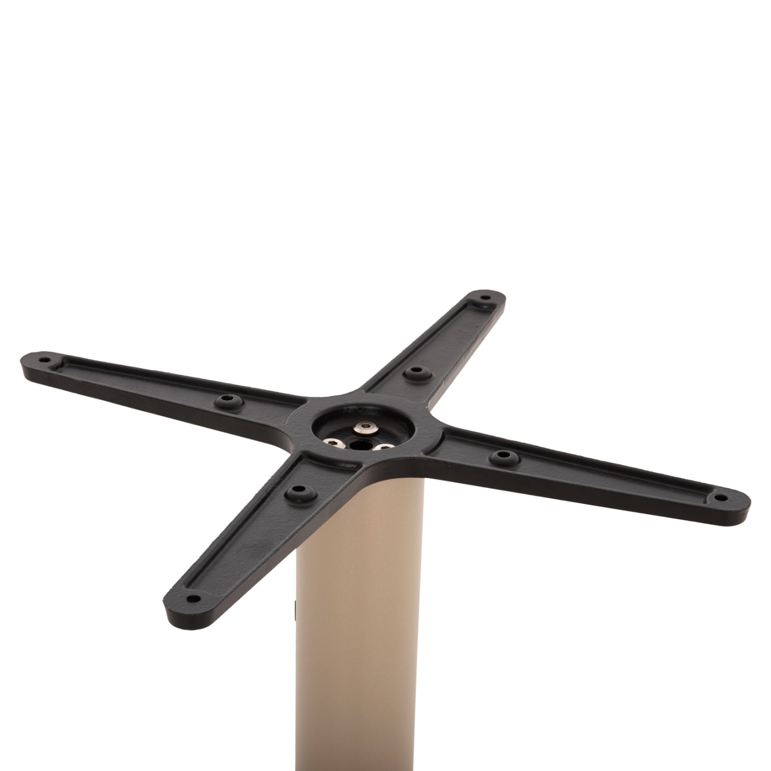 BAR TABLE BASE HM439.25 METAL IN CAPPUCCINO MATTE-HEIGHT ADJUSTERS 46x46x108Hcm.