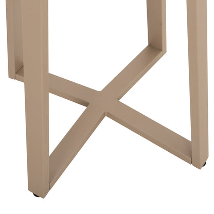 BAR TABLE BASE MEDIUM HEIGHT HM477.25 METAL IN CAPPUCCINO 50x50x90Hcm.