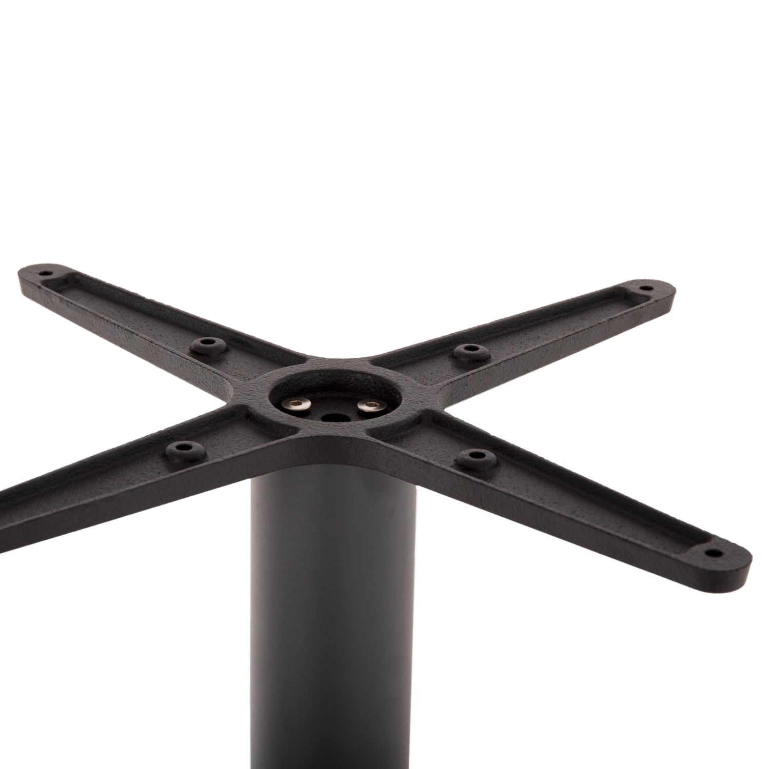 BASE FOR BAR TABLE HM439.20 MATTE GREY METAL WITH HEIGHT ADJUSTERS 46Χ46Χ108Hcm.