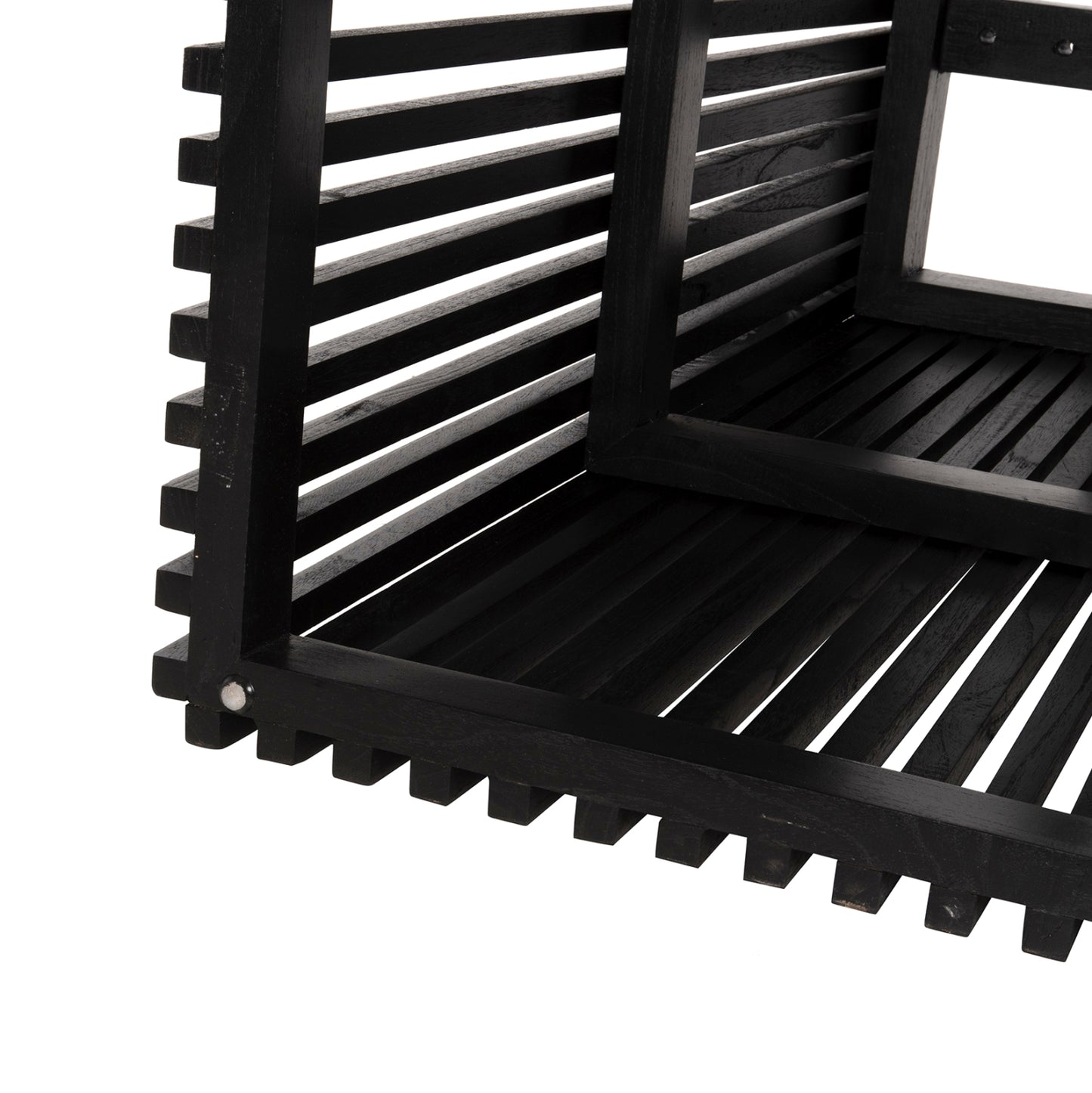 INDOOR TABLE BASE SQUARE FRANTZ HM9460.02 INDOORS-MINDI WOOD IN BLACK COLOR 60x60x75Hcm.