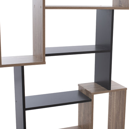 BOOKCASE SHAY HM8768.02 85X22X140 GRAY
