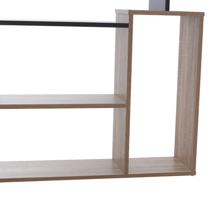 BOOKCASE SHAY HM8768.02 85X22X140 GRAY
