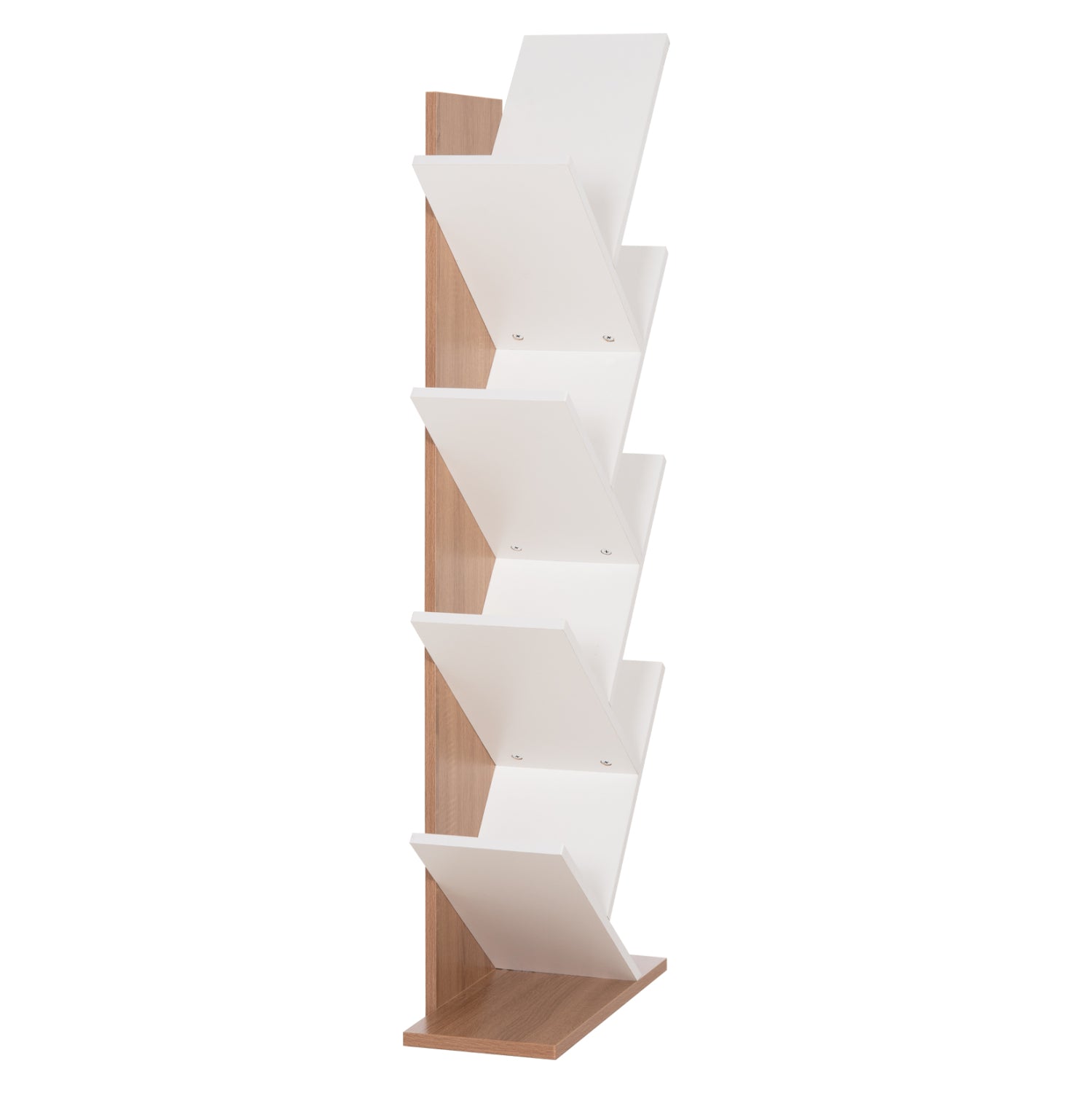 BOOKCASE LIANA HM9028.14 MELAMINE IN SONAMA/WHITE 46x22x128.5Hcm.