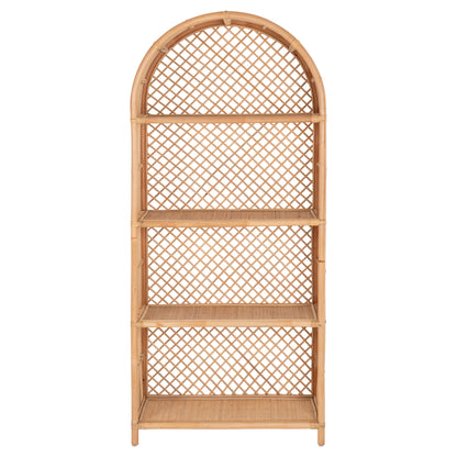 BOOKCASE SIMOK HM9552 MADE OF NATURAL RATTAN IN NATURAL COLOR 80x40x182Hcm.