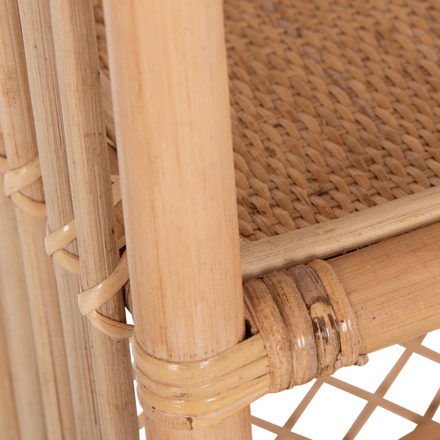 BOOKCASE SIMOK HM9552 MADE OF NATURAL RATTAN IN NATURAL COLOR 80x40x182Hcm.