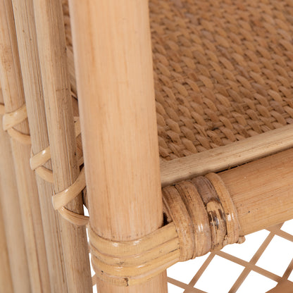 BOOKCASE SIMOK HM9552 MADE OF NATURAL RATTAN IN NATURAL COLOR 80x40x182Hcm.